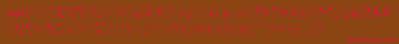 MethodsOfEscape Font – Red Fonts on Brown Background