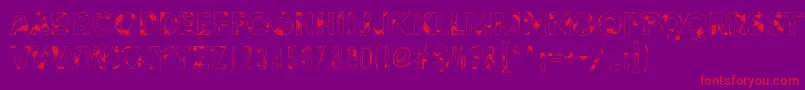 MethodsOfEscape Font – Red Fonts on Purple Background