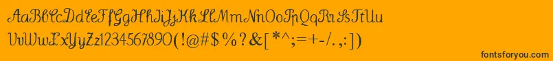 Wenceslas Font – Black Fonts on Orange Background