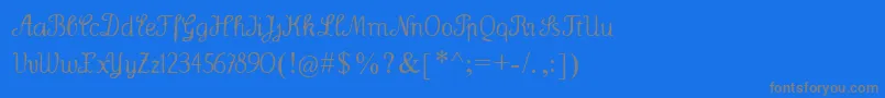 Wenceslas Font – Gray Fonts on Blue Background
