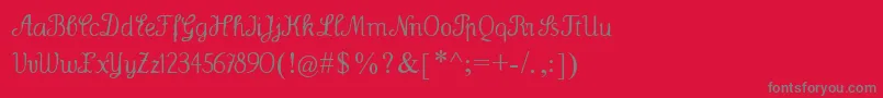 Wenceslas Font – Gray Fonts on Red Background
