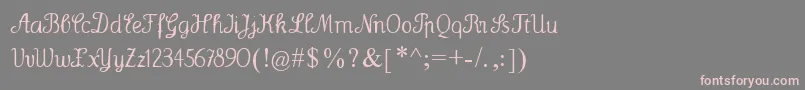 Wenceslas Font – Pink Fonts on Gray Background