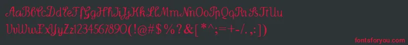 Wenceslas Font – Red Fonts on Black Background