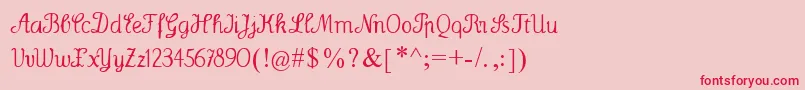 Wenceslas Font – Red Fonts on Pink Background