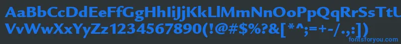 LegacySansMdItcTtUltra Font – Blue Fonts on Black Background