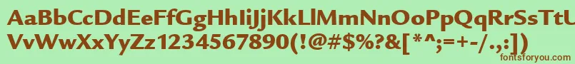 LegacySansMdItcTtUltra Font – Brown Fonts on Green Background