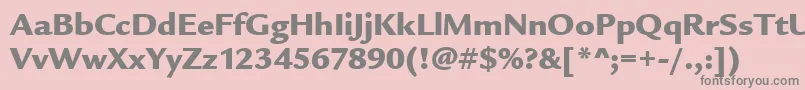 LegacySansMdItcTtUltra Font – Gray Fonts on Pink Background