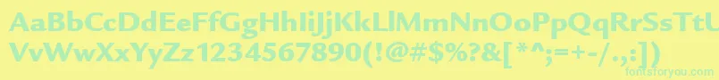 En savoir plus sur la police LegacySansMdItcTtUltra Police LegacySansMdItcTtUltra – polices vertes sur fond jaune