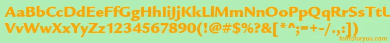 LegacySansMdItcTtUltra Font – Orange Fonts on Green Background