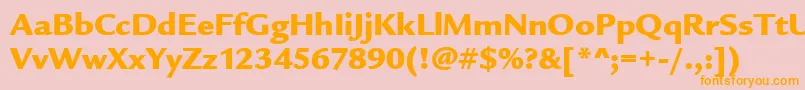 LegacySansMdItcTtUltra Font – Orange Fonts on Pink Background