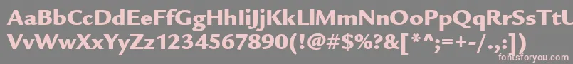 LegacySansMdItcTtUltra Font – Pink Fonts on Gray Background