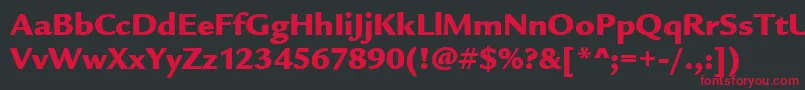 LegacySansMdItcTtUltra Font – Red Fonts on Black Background