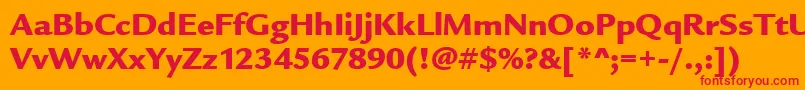 LegacySansMdItcTtUltra Font – Red Fonts on Orange Background