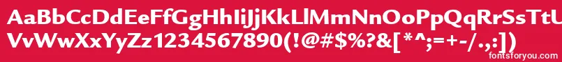 LegacySansMdItcTtUltra Font – White Fonts on Red Background
