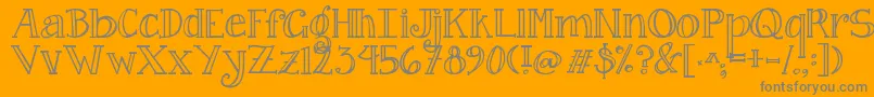 Jandacurlygirlserif Font – Gray Fonts on Orange Background