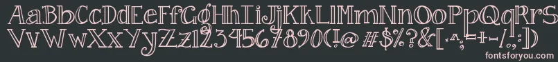Jandacurlygirlserif Font – Pink Fonts on Black Background