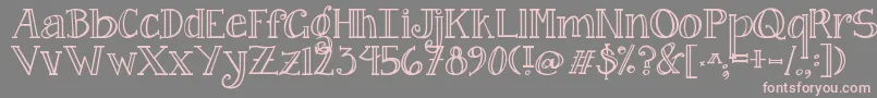 Jandacurlygirlserif Font – Pink Fonts on Gray Background