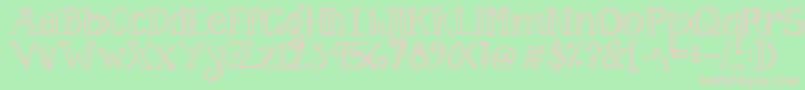 Jandacurlygirlserif Font – Pink Fonts on Green Background