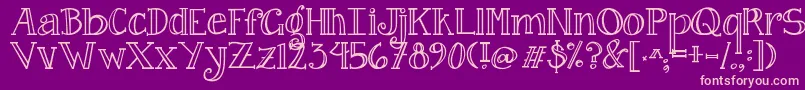 Jandacurlygirlserif Font – Pink Fonts on Purple Background