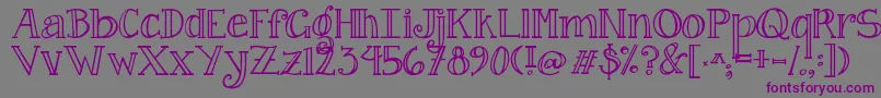 Jandacurlygirlserif Font – Purple Fonts on Gray Background