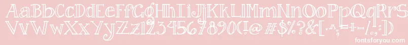 Jandacurlygirlserif Font – White Fonts on Pink Background