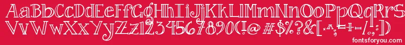 Jandacurlygirlserif Font – White Fonts on Red Background