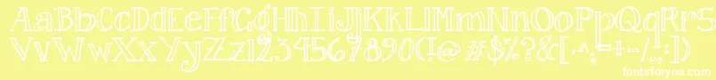 Jandacurlygirlserif Font – White Fonts on Yellow Background