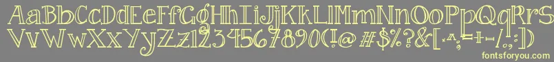 Jandacurlygirlserif Font – Yellow Fonts on Gray Background