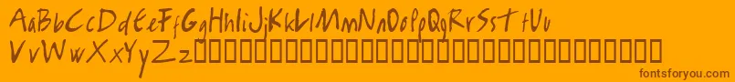RamboKiller Font – Brown Fonts on Orange Background