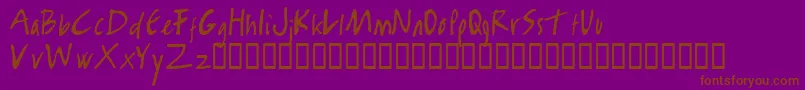 RamboKiller Font – Brown Fonts on Purple Background