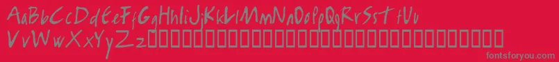 RamboKiller Font – Gray Fonts on Red Background