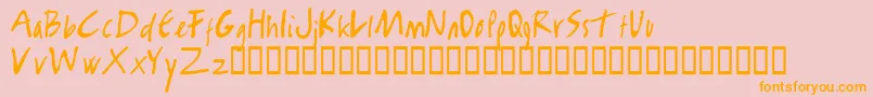 RamboKiller Font – Orange Fonts on Pink Background