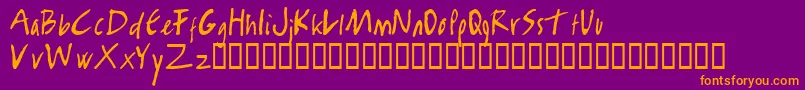 RamboKiller Font – Orange Fonts on Purple Background