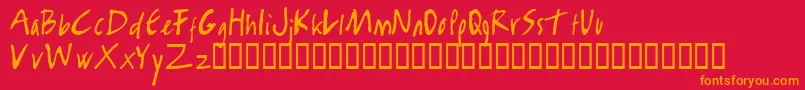 RamboKiller Font – Orange Fonts on Red Background