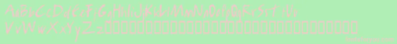 RamboKiller Font – Pink Fonts on Green Background