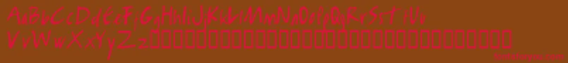 RamboKiller Font – Red Fonts on Brown Background