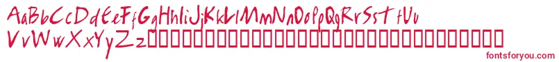 RamboKiller Font – Red Fonts on White Background