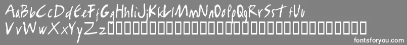 RamboKiller Font – White Fonts on Gray Background