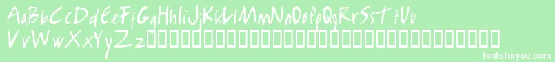 RamboKiller Font – White Fonts on Green Background