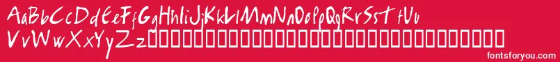 RamboKiller Font – White Fonts on Red Background