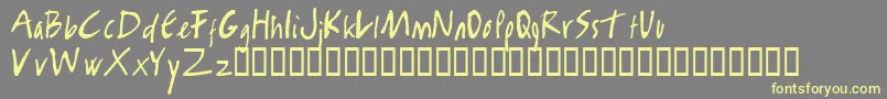RamboKiller-Schriftart – Gelbe Schriften auf grauem Hintergrund
