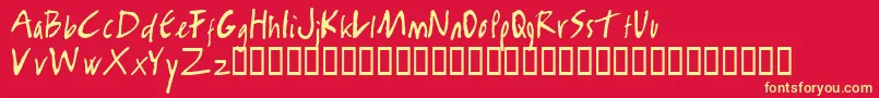 RamboKiller Font – Yellow Fonts on Red Background