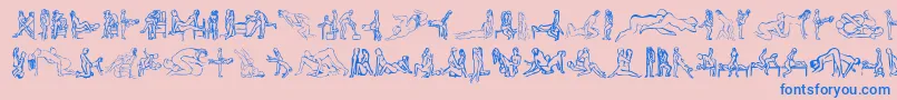 ThatLuvinFeelin1-fontti – siniset fontit vaaleanpunaisella taustalla
