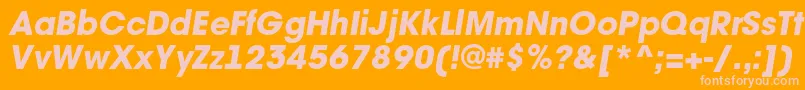Avant22 Font – Pink Fonts on Orange Background