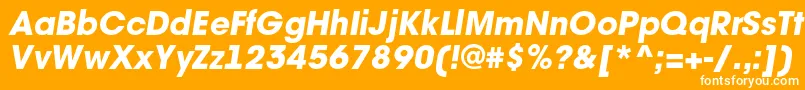 フォントAvant22 – オレンジの背景に白い文字