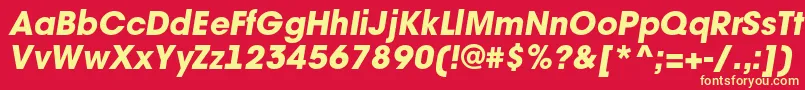 Avant22 Font – Yellow Fonts on Red Background