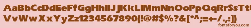 EricUltralight Font – Brown Fonts on Pink Background