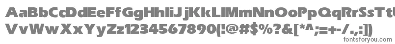 フォントEricUltralight – 白い背景に灰色の文字