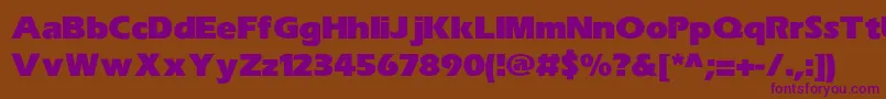 EricUltralight Font – Purple Fonts on Brown Background