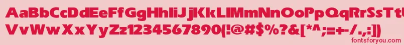 EricUltralight Font – Red Fonts on Pink Background